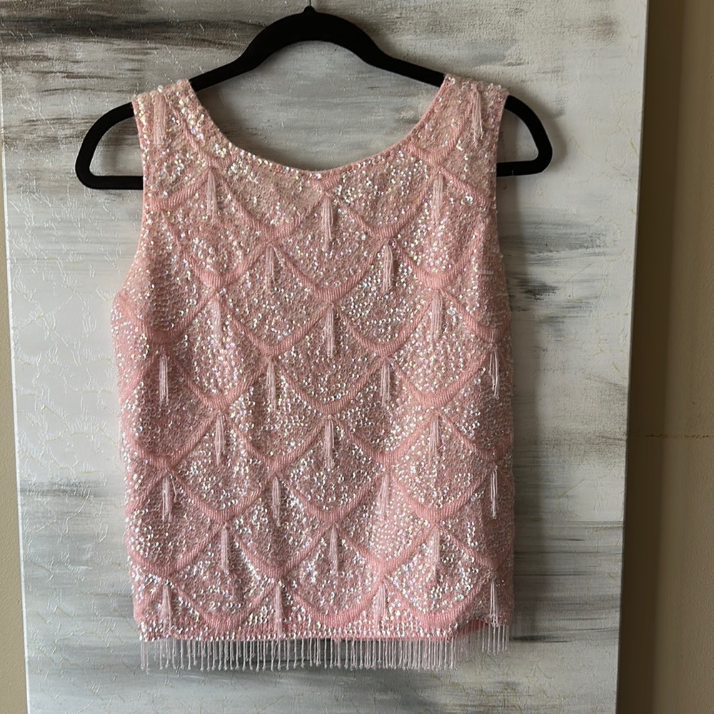 Gorgeous vintage beaded sweater top! One of a kind!